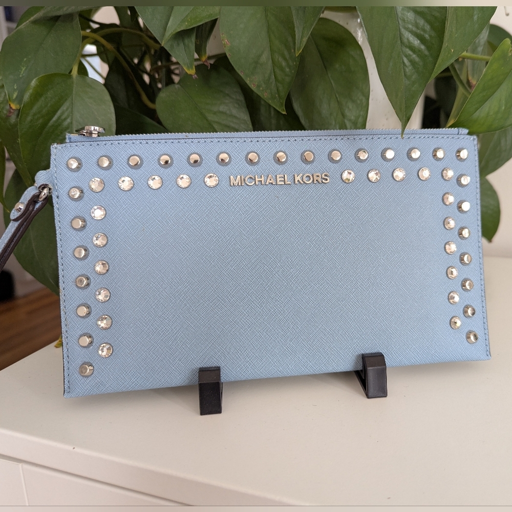 Michael Kors Studded Wristlet / Clutch with Rhinestones